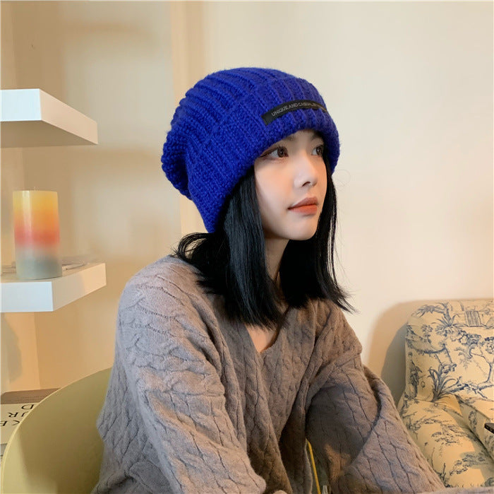 Hat Women's Autumn And Winter New Patch Net Red Big Head Woolen