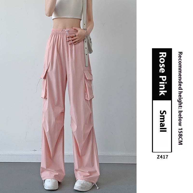 Women's Thickened Straight High Waist Mountaineering Wide Leg Pants