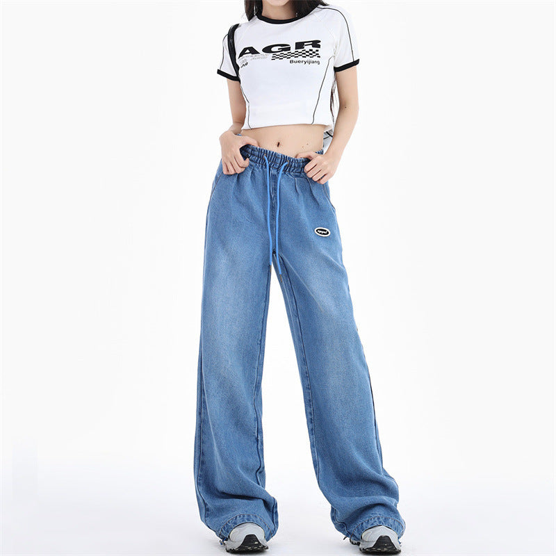 Tencel Thin Ice Silk Wide Leg Jeans