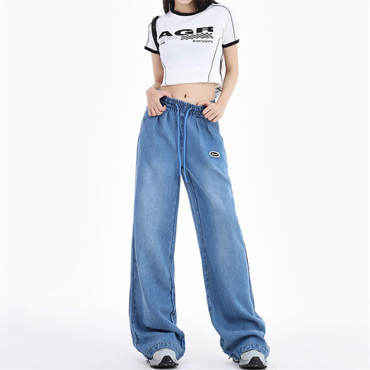 Tencel Thin Ice Silk Wide Leg Jeans