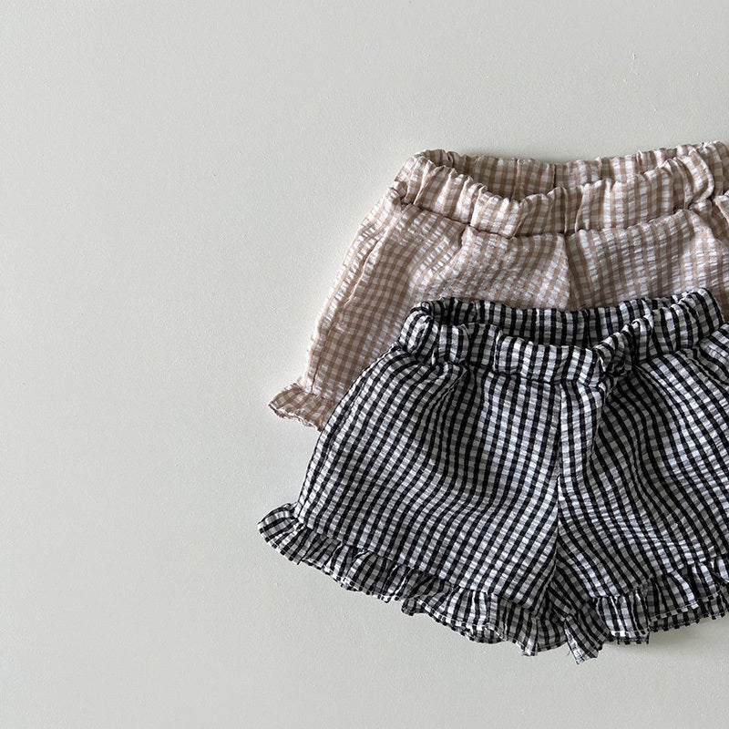 Costume à carreaux pour bébé fille à la mode