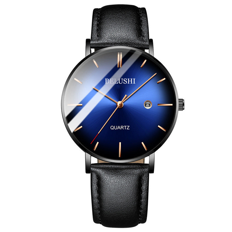 Blue Light Ultra-thin Fashion Men's Waterproof Quartz Watch