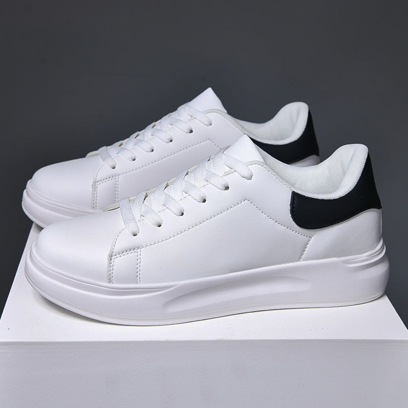 Chaussures blanches de grande taille Baskets de loisirs imperméables en cuir