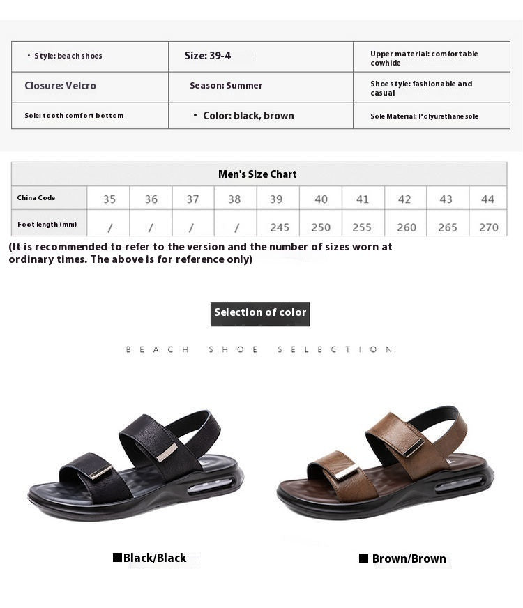 Casual Platform Beach Shoes Men's Summer Wear Dual-use