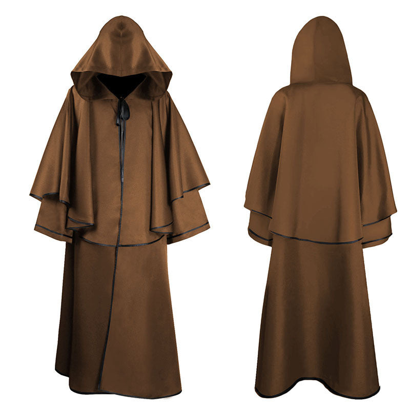 Halloween Ball Dress Up Death Cloak Medieval Hoodie Cloak